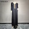 Casual Dresses Ethnic Brief Maxi Dress 2023 Lace V Neck Loose A Line Arabic Oman Turkey Southeast Asia Middle East Islamic Women Clothes