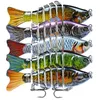 10cm 15 5g multi-seção anzol iscas duras iscas 6 # ganchos agudos anzóis 5 cores misturadas artes de pesca de plástico 5 peças lote258a