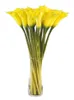 Dekoratif Çiçekler 10 PCS 60cm/23.6 "PU Gerçek Touch Calla Lily Lilies Düğün Noel Süslemeleri için Yapay Bitkiler