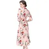 Arbeit Kleider 2023 Ankunft Frühling Sommer Frauen Sets Süße Rosa Blumen Rock Anzüge Top Und Plissee Lange Zwei Stück Set