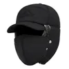 Berets Men's Ear Protection Face Bomber Hats Thicker Plus Velvet Warm Women Winter Hat Outdoor Cycling Snow Male Bone Cap Ski