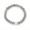 Charm Armband Natural Moonstone Beads Armband för kvinnor Läkande Energibalans Elastic Bijoux Femme Jewelry Gift 8mm Drop 2023