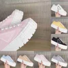 Designer Shoe Women Nylon Shoes Gabardine Canvas Sneakers Wheel Lady Trainers Loafers Platform Solid h￶jda sko med l￥da h￶g 5A kvalitet Evhe