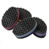 Ovale dubbele zijden Magic Twist Hair Brush Sponge voor natuurlijke Afro spiraalgolf Dread Sponge Braids Braiding