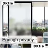 Window Stickers 2/3/5M Frosted Film Uv Matte Glass Sticker For Home Privacy Bedroom Bathroom Decoration Selfadhesive No Glue Drop De Dhsxj