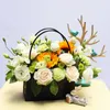 Gift Wrap 3 Color PVC Waterproof Bouquet Florist Packing Box Valentine's Day Rose Boxes Chocolate Packaging