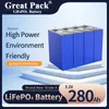 16PCS New Grade A 3.2V 280AH Rechargeable Deep Cycle Lithium Iron Phosphate Battery Cell LiFePO4 Full Capacity Power Bank