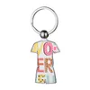 Keychains Lanyards DIY 승화 블랭크 축구 셔츠 디자이너 Keychain Bball 유니폼 P O 프레임 키링 시에 도금 자동차 키 링 DHG1L