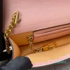 어깨 가방 패션 디자이너 분홍색 줄무늬 지갑 파란색 오래된 꽃 지갑 체인