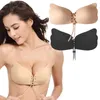 Bustiers Corsets Femmes Sexy Sans Bretelles Instantanée Du Sein Lift Invisible Silicone Push Up Soutien-Gorge Non Rembourré Nylon Couverture Cadeaux