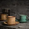 Tazze Tazza da caffè espresso e piattino Set Tè pomeridiano Casa creativa Squisita decorazione del soggiorno con latte