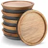 Couvercle de boisson en bois naturel 70mm 90mm respectueux de l'environnement bouchon de bouteille ronde pot couvercles en bambou SN621