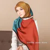 Sciarpe da donna patchwork stampate a colori 110 cm scialle da viaggio in seta imitata quadrata da donna morbida sciarpa hijab musulmana