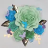 Fiori decorativi Fondali di carta gigante fai-da-te 2023 Set di fiori di grandi dimensioni Sfondo per la scuola materna del bambino Tutorial Vedio Deco Foglie farfalle