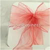 Écharpes Wholesalefatory Prix 100 Pcs Haute Qualité Pastèque Corail Foncé Organza Chaise Arc Er Mariage Banquet Lieu Décoration Drop De Dhtm6