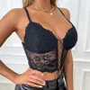 Tanks pour femmes 2023 Mode Femmes Vintage Corset Tops Sexy Mesh Hollow Out Lace Up Bandage Camis Bustier Gilet Crop Top Y2K Punk