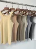 Tanques de mujer Cami O cuello Sin mangas Camiseta sin mangas señora Slim Stretch Chaleco Mujer Casual Moda Bottoming 230105