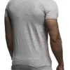 T-shirt kochanie dekolt w serek bez szwu duży rozmiar najniższy koszula przyjazd głęboki dekolt w serek koszulka z krótkim rękawem slim fit cienki top tee koszulka na co dzień koszulki hombre MY070