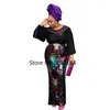 Ethnic Clothing Plus Size African Party Dresses For Women 2023 Dashiki Fashion Sequin Evening Gowns Elegant Kaftan Robe Femme Africa