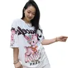 Women's T Shirts Girls Cute Cartoon Tshirts 2023 Summer Sequins Tees Large Size Loose Casual Half Sleeve Clothes Ropa De Talla GrandeWomen's