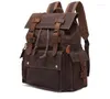 Rucksack Herren Retro Head Layer Crazy Horse Bag aus Leder