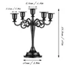 Mum Tutucular 5/3 STERED Metal Altın Bronz Kaplama Siyah Şamdan Düğün Partisi Etkinlik Yemeği Merkez Parçası Ev Dekorasyonu