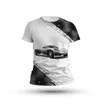 Heren t shirts coole sportwagen t-shirt casual mode printen stiksel zomer shirt met korte mouwen oversized o-neck 6xl