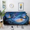 Chair Covers 3D Starry Outer Space Printed Sofa Cover Stretch Milk Silk Fabric Living Room Sectional Double Slipcover