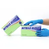 Gants en Nitrile de synthèse résistants aux produits chimiques, de qualité alimentaire, bleus, sans poudre, vente en gros, 24 pièces