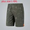 Shorts masculinos chegam moda super grande verão solto masculino casual cintura elástica camuflagem plus size l xl 2xl-5xl6xl7xl8xl