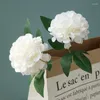 Fleurs décoratives 57 cm Hauteur Fleur Artificielle 2 Têtes 10 Cm Hortensia Boule Faux Mariage Voiture Partie Festive Décor À La Maison Ikebana