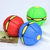 Party Balloons Flying UFO Flat Throw Disc Ball With LED Light Magnetic Balls Kids Toy Outdoor Games Garden Beach Children's Toys Sports 230105