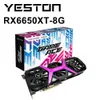 YESTON New RX6650XT-8G 8GB Gaming Graphics Card 2410-2635MHz 128Bit GDDR6 PCI-E 4.0 Memory 3 Cooling Fan Video Card GPU