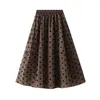 تنورات Wave Point Cloud Yarn Skirt Women 2023 Summer A-LID LING LING POMFRET SKIRED SKIR