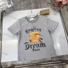 2023 Summer Kids Designer T-shirts Childrens Fashion Clothing Short Sleeved Mens Crewneck Tshirt Loose Letter Printing Girls Tops Hip Hop Tees Luxury Brand 17 Style