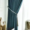 Rideau nordique lac bleu velours rideaux pour salon chambre européen épais gris solide fenêtre personnalisé stores rideaux décor