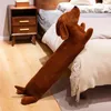 Oreiller amoureux marron mignon teckel britannique à pattes courtes chien canapé cadeau poupée en peluche