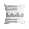 Travesseiro branco cinza tufado travesseiro artesanal 3d tampa de bordado sofá nórdico 45 45/30 50cm