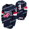 College Hockey Wears Thr USA U18 Team #11 Trevor Zegras 2021 Biosteel All American Game Home Away Jersey 6 Jack Hughes John Beecher Michael Gildon Boldy Moynihan