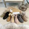 Austrália clássico clássico quente botas femininas mini meia neve bota EUA GS 585401 Winter Ful Full Fluffy Furry Satin Boots Booties