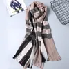 Classic Plaid Cashmere Scarf for Women European and American Style British Style Cashmere Thorn All-Match Couple Scarfs Oversize Shawl