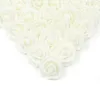 장식 꽃 100 조각 가짜 장미 머리 DIY 결혼식 준비를위한 진짜 모양 거품 가짜 장미 베이비 샤워 휴일 파티 홈