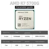 AMD Novo Ryzen 7 5700G R7 5700G CPU New Desktop Gamer Office Processor de 3,8 GHz de oito núcleos de 16 threads 65W Socket AM4