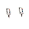 Hoop Earrings Colroful Multi Color Cz Fashion Jewelry Minimal Delicate Mini Small Huggie Hoops Cute Adorable Girl Women