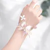 Flores decorativas 30x Bridesmaid Wrist Flor Beautiful Little Fresh Bracelet Banquet Banquet Lady Wedding Holiday Party Decoration