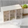 Scatole portaoggetti Contenitori Mini gioielli Der Organizer con 9 Ders Scatola di artigianato artistico Forcine per capelli Clip Contenitore Forniture per ufficio Consegna di goccia H Dhore