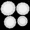 Table Mats 100pcs White Round Paper Doilies Doily Lace Placemats For Tables Wedding Christmas Birthday Party Cake Placemat Decoration