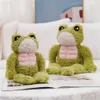 Plush Dolls Cute Musle Frog Toy Soft Stuffed Pillow Magic Bodybuilding Animal Doll Birthday GIfts For Kids 230105