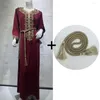 캐주얼 드레스 여성을위한 새틴 맥시 드레스 우아한 민족 자수 길음 jalabiya 무슬림 두바이 아랍어 모로코 카프탄 로브 그린