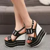 Sandals 16cm Summer High Heel Women's Shoes Thick Soles Fashion Wedge Heels European And American Platform